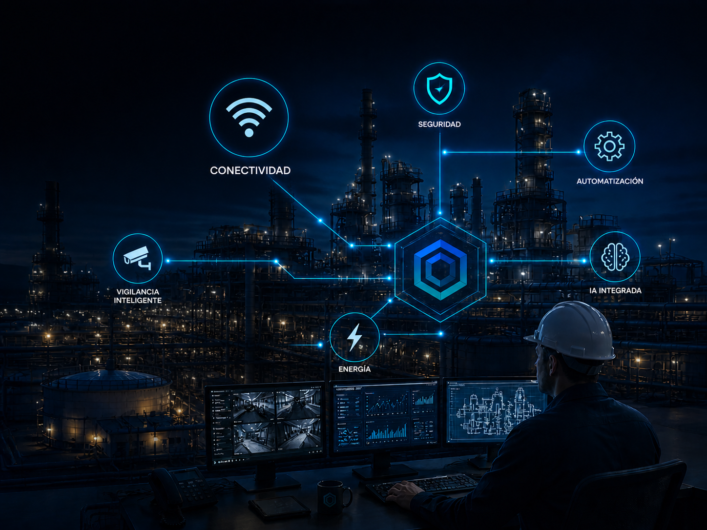 Soluciones industriales conectadas con seguridad, energía, automatización e IA integrada